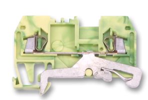 WAGO 281-907 DIN Rail Mount Terminal Block, 2 Ways, 28 AWG, 12 AWG, 4 mm², Clamp, 32 A
