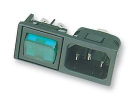 BULGIN LIMITED BZM27/Z0000/61B Un-Filtered IEC Power Entry Module, IEC C14, General Purpose, 10 A, 250 VAC, 1-Pole Switch