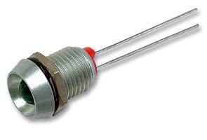 BULGIN LIMITED DX1091/GN LED Panel Mount Indicator, Aluminium Bezel, Green, 2 VDC, 8 mm, 25 mA, 20 mcd, IP66
