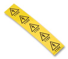 TE CONNECTIVITY 13040 Label, Self Adhesive, 19 mm, 19 mm, Vinyl, 115V
