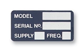 MULTICOMP PRO MP009758 Label, Identification, 26 mm, 51 mm, Aluminium Foil, Model / Serial No / Supply / Freq