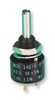 VISHAY 140B00103 Rotary Potentiometer, Wirewound, 10 kohm, 1 Turns, Linear, 2 W, ± 5%, 140 Series
