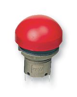 ITW SWITCHES 76-9450/439088R Industrial Pushbutton Switch, 76-94 Series, 22.5 mm, SPDT-DB, Round Domed, Red