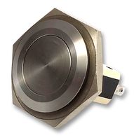 BULGIN LIMITED MP0038 Vandal Resistant Switch, 25.8 mm, SPDT, Momentary, Round, Natural