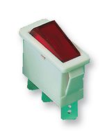 ARCOLECTRIC / BULGIN LIMITED C5503FQNAE Rocker Switch, Off-On, SPST, Illuminated, Panel Mount, Red, 5500 Series