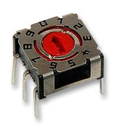 APEM P36101 Rotary Coded Switch, P36 Series, Through Hole, 10 Position, 24 VDC, BCD, 400 mA