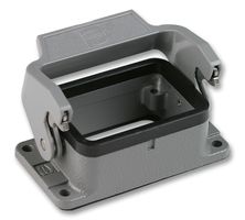 HARTING 0930 006 0301 Heavy Duty Connector, Low Profile, Base, Bulkhead Mount, Aluminium Body, 1 Lever, 6B