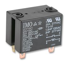 IMO PRECISION CONTROLS HY1A1230AC General Purpose Relay, HY Series, Power, Non Latching, SPST-NO, 240 VAC, 30 A