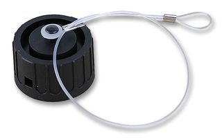 AMPHENOL SINE/TUCHEL C016 00U000 0201 Dust Cap / Cover, Size 1, Dust Cap, C 16-3 Male Receptacles, Nylon (Polyamide) Body
