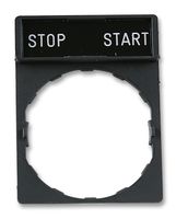 SCHNEIDER ELECTRIC ZBY2366 Legend Plate, Harmony Series Switches and Pilot Lights, STOP-START, 30 x 40 mm