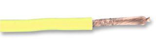 STAUBLI 61.7605-24 Wire, Stranded, Silivolt® 1V Super Flex, Silicone Rubber, Yellow, 20 AWG, 256 x 0.05mm, 82 ft