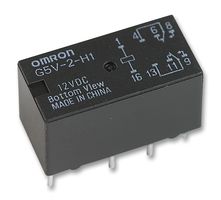 ARATAS (FORMERLY OMRON COMPONENTS) G5V-2-H1  DC12 Signal Relay, 12 VDC, DPDT, 1 A, G5V-2 Series, Through Hole, Non Latching