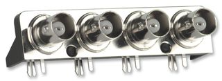MULTICOMP SB124 (1X4) RF / Coaxial Connector, BNC Coaxial, Solder, 75 ohm, Brass