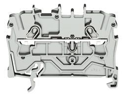 WAGO 2002-1201 DIN Rail Mount Terminal Block, 2 Ways, 22 AWG, 12 AWG, 2.5 mm², Clamp, 24 A