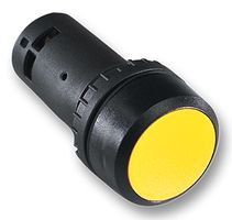 ABB 1SFA619100R1023 Industrial Pushbutton Switch, CP1 Series, 22.3 mm, DPST-NO, Momentary, Flush, Yellow