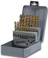 DURATOOL 020418 DRILL SET, HSS, TIN, 1.0-13.0X0.5MM