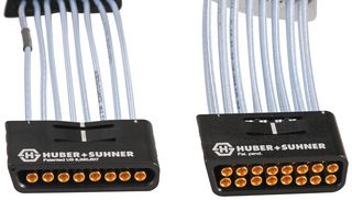 HUBER+SUHNER MF53/2X8A_21MXP/11SK/152 RF / Coaxial Cable Assembly, 6 ", 152 mm, MULTIFLEX 53, MXP Jack, SK Plug x 16, 50 ohm