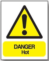 BRADY WS239G/S SIGN, DANGER, HOT, 300X250MM, SAV