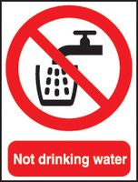 BRADY P139D/S SIGN, NOT DRINKING WATER, 150X125, SAV
