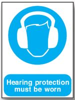 BRADY M6ADHD SIGN, HEARING PROTECTION MUST BE WORN