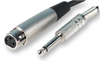 PRO SIGNAL SVP676-1M Audio / Video Cable Assembly, 6.35mm (1/4") Mono Jack Plug, XLR Socket, 3 Way, 3.28 ft, 1 m, Black