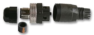 MOLEX 130017-0020. Sensor Connector, BRAD, Mini-Change 130017 Series, 7/8", Male, 4 Positions, Screw Pin