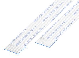 GCT 05-14-A-0203-A-4-06-4-T FFC / FPC Cable, 14 Core, 0.5 mm, Same Sided Contacts, 8 ", 203 mm, White