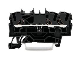 WAGO 2002-1305 DIN Rail Mount Terminal Block, 3 Ways, 22 AWG, 12 AWG, 2.5 mm², Push In, 24 A