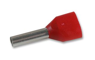 WEIDMULLER 9037440000 Wire Ferrule, Twin Wire, 18 AWG, 1 mm², 8 mm, Red