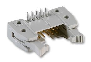 HARTING 09 18 514 7903 Pin Header, Long Latch, Wire-to-Board, 2.54 mm, 2 Rows, 14 Contacts, Through Hole Right Angle