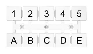 MULTICOMP PRO MP012899 Terminal Block Marker, Marker Strip, DIN Rail Terminal Blocks, 1-5, A-E, 12.2 mm
