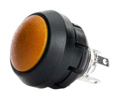ITW SWITCHES SA12-RB-N-OR-S-N-G Industrial Pushbutton Switch, SA12 Series, 13.58 mm, SPDT-DB, Momentary, Round Domed, Orange