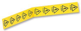 TE CONNECTIVITY 13023 Label, Self Adhesive, 19 mm, 19 mm, Vinyl, 110V