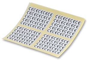 TE CONNECTIVITY 17005 Label, Self Adhesive, 6.35 mm, 7.62 mm, Vinyl, CE