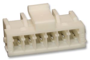 MOLEX 51216-0600. Connector Housing, Natural, MicroTPA 51216 Series, Receptacle, 6 Ways, 2 mm