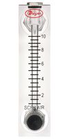 DWYER VFA-4-BV Air Flowmeter, 1SCFH to 10SCFH, 5%, 3.175mm, 6.9bar, VF Series Flow Meter, Brass Valve