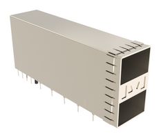 AMPHENOL COMMUNICATIONS SOLUTIONS UE864G662010361 Cage, SFP, 2 x 6 (Stacked), with Heat Sink, with Light Pipe, Press-Fit