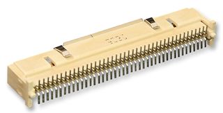 MOLEX 71741-0002. Mezzanine Connector, Plug, 1 mm, 2 Rows, 84 Contacts, Surface Mount, Phosphor Bronze