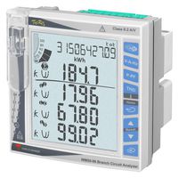 CARLO GAVAZZI WM50AV53HBC Power Analyzer, 1/2/3 Phase, 120VAC to 277VAC, 208VAC to 480VAC, IP20/IP65, Panel, WM50 Series