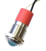 CML INNOVATIVE TECHNOLOGIES PL12SL152 LED Panel Mount Indicator, Stainless Steel, Blue, 12 V, 12 mm, 20 mA, 250 mcd, IP67