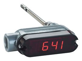 DWYER 641-6-LED Flow Transmitter, 6" Probe, LED, 4mA to 20mA, 12 VDC, 35 VDC, ± 3%