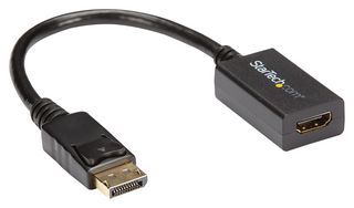STARTECH DP2HDMI2 Audio / Video Cable Assembly, DisplayPort Plug, HDMI Socket, 8.3 ", 150 mm, Black