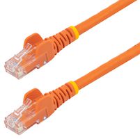 STARTECH N6PATC150CMOR Ethernet Cable, 1.5 m CAT6 Cable, Orange CAT6 Patch Cord, Snagless RJ45 Connector, ETL
