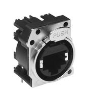 AMPHENOL AUDIO RJX8FB3HB Modular Connector, RJ45 Jack, 1 x 1 (Port), 8P8C, IP40, Panel PCB Mount