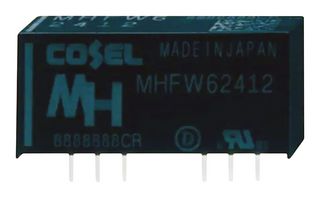 COSEL MHFW64812 Isolated Through Hole DC/DC Converter, ITE & Medical, SIP, 4:1, 6 W, 2 Output, 12 V