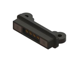 EDAC 686J0421350124E Magnetic Connector, 4 Contacts, Receptacle, Right Angle, 2 mm, 2 A, Black