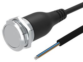 EAO 82-6655.1000 Vandal Resistant Switch, 82 Series, 22 mm, SPDT, Momentary, Round Flat Flush, Natural