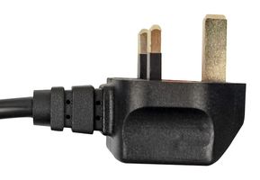 MULTICOMP PRO MP-BAC2556 Mains Power Cord, UK Plug to IEC 13 Plug, 2 m, 5 A, 250 V, Black, Multicomp Pro UK Mains Plug