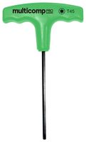 MULTICOMP PRO MP013221 Torx Key, T45, T - Handle, Black, Chrome Vanadium Steel
