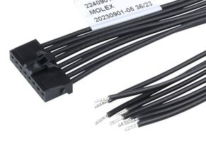 MOLEX 224090-1083 Cable Assembly, KK Plus 250 Receptacle to Free End, 8 Ways, 2.5 mm, 1 Row, 300 mm, 11.8 "